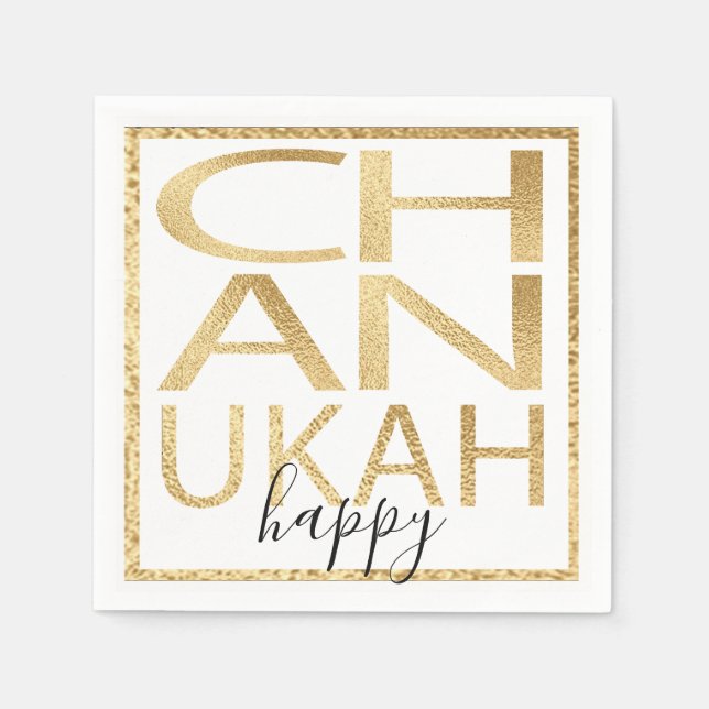 Papel Servilleta de Hanukkah Personalizable Chanukah Fel (Anverso)