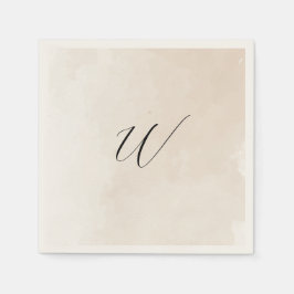 Papel Servilleta de inicial de boda con acuarela
