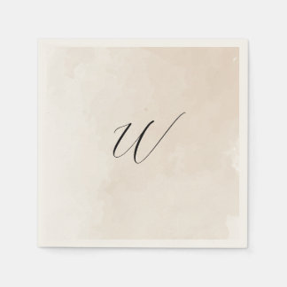 Papel Servilleta de inicial de boda con acuarela