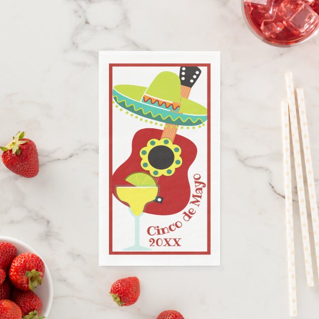Papel Servilleta de invitado para celebración del Cinco  (In situ)