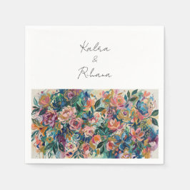 Papel Servilleta de jardín floral vibrante
