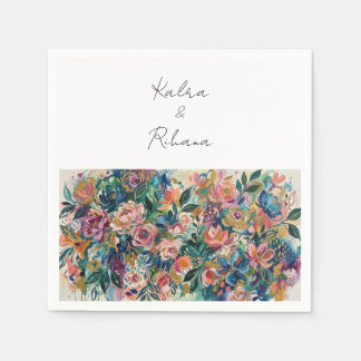 Papel Servilleta de jardín floral vibrante