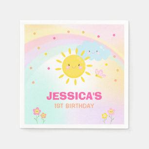Papel Servilleta de la fiesta de cumpleaños de la sol