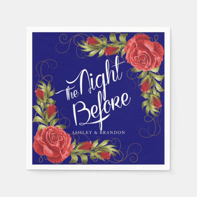 Papel Servilleta de la Noche Antes de la Cena de Ensayo (Anverso)