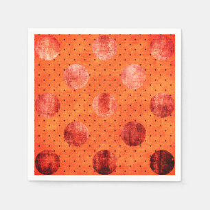 Papel Servilleta de lunares naranja y cobre