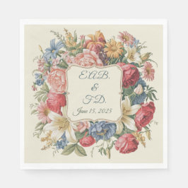 Papel Servilleta de monograma de estilo Regencia Regency