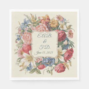 Papel Servilleta de monograma de estilo Regencia Regency