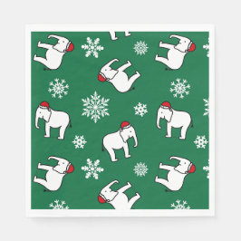 Papel Servilleta de Navidad para Fiesta de Elefante Blan