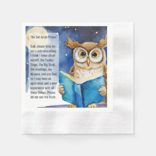Papel Servilleta de oración personalizada de AA Búho s