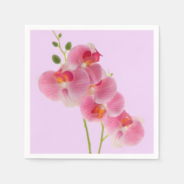 Papel Servilleta de Orquídea Pastel (Anverso)