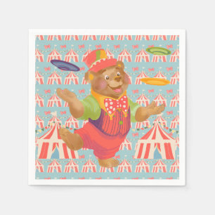 Papel Servilleta de Oso de Circo