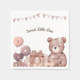 Papel Servilleta de oso de peluche dulce para baby showe