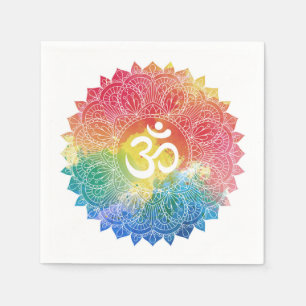 PAPEL SERVILLETA DE PAPEL: RAINBOW MANDALA