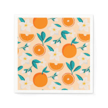 Servilleta de patrón naranja | Diseño de cítricos