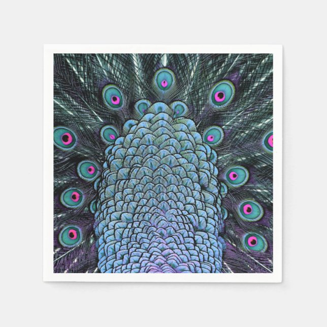 Papel Servilleta de pavo real (Anverso)