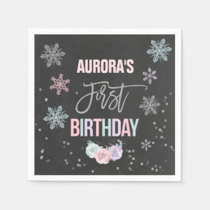 Papel Servilleta de plata de la fiesta de cumpleaños de