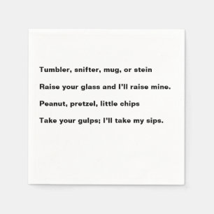 Papel Servilleta de poema de Happy Hour