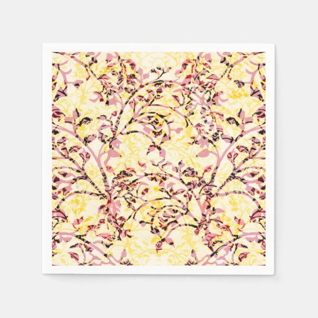 Papel Servilleta de postre retro con detalles de glasead (Anverso)