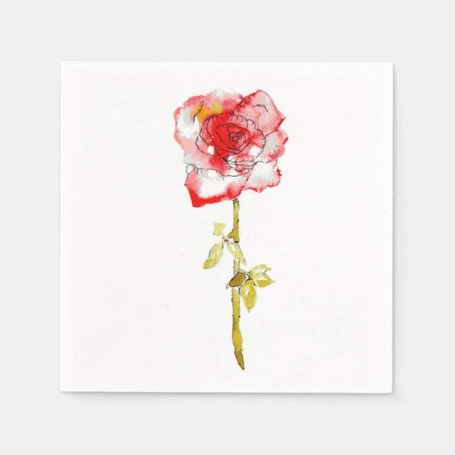 Papel Servilleta de Rosa (Anverso)