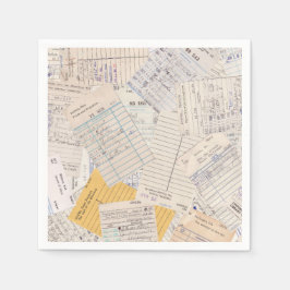 Papel Servilleta de Tarjeta de Circulación de la Bibliot