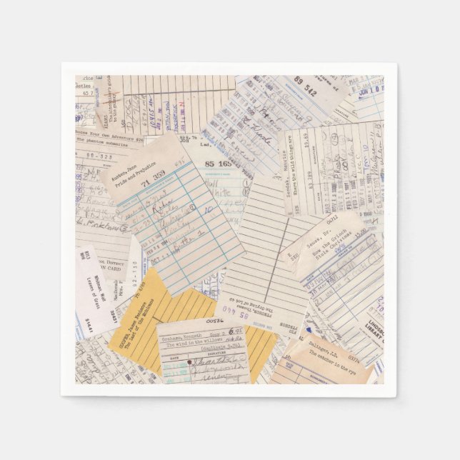 Papel Servilleta de Tarjeta de Circulación de la Bibliot (Anverso)