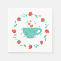 Servilleta de Té de la Tarde Floral