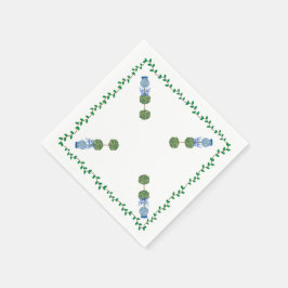 Papel Servilleta de tela de frasco de jengibre azul Topi