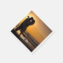 Papel Servilleta de tipografía de foto personalizada