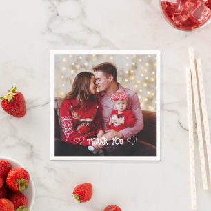 Papel Servilleta de tipografía de foto personalizada