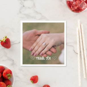 Papel Servilleta de tipografía de foto personalizada