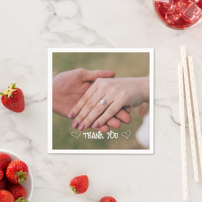 Papel Servilleta de tipografía de foto personalizada (In situ)