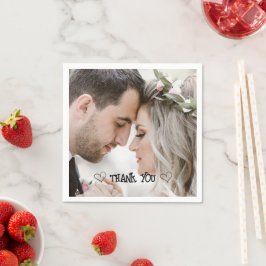 Papel Servilleta de tipografía de foto personalizada