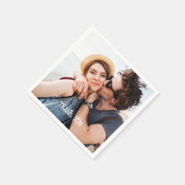 Papel Servilleta de tipografía de foto personalizada