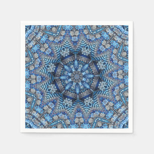 Papel Servilleta decorativa azul de Navidad
