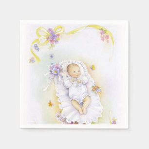 Papel Servilleta del bautizo del bautismo de la niña de