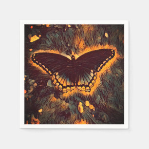 Papel Servilleta del cóctel de la mariposa