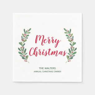 Papel Servilleta del cóctel del navidad de las puntilla