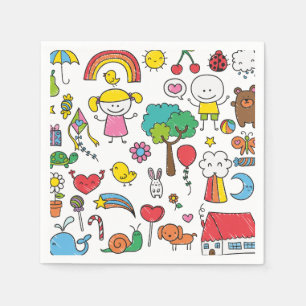 Papel Servilleta del dibujo el de los niños