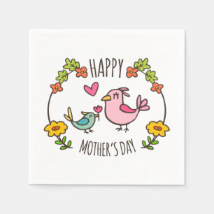Papel Servilleta feliz adorable del día de madre el