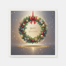Papel Servilleta festiva de Navidad Corona Navideña