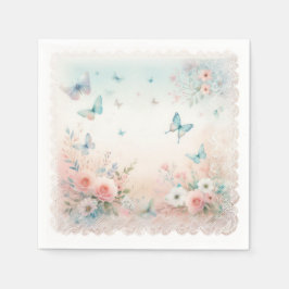 Papel servilleta fiesta de papel, suave, acuarela, marip