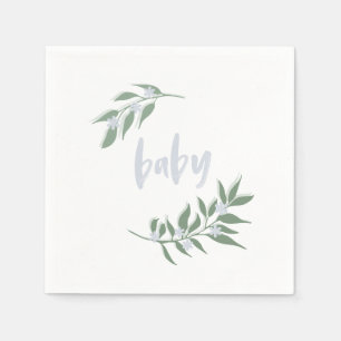 Papel Servilleta floral el Baby Shower de los azules