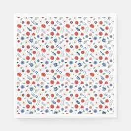 Papel Servilleta floral patriótica de SA | Americana de 
