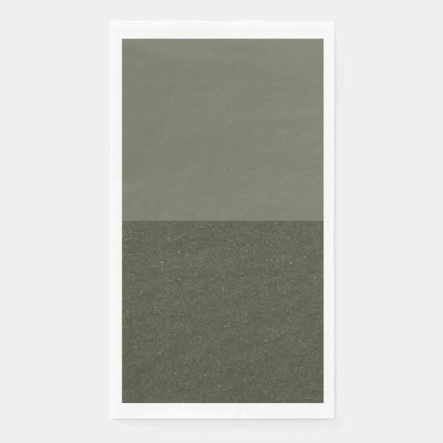 Papel Servilleta moderna de dos tonos de musgo verde – P (Anverso)