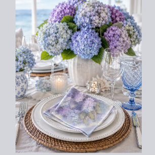 Papel Servilleta para almuerzo de acuarela de Hortensia