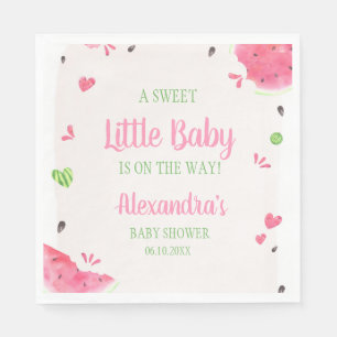 Papel Servilleta para Baby Shower de Niña con Sandía