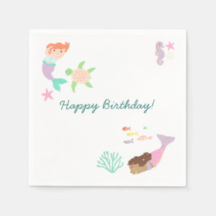 Papel Servilleta para cóctel de sirena