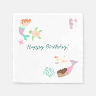 Papel Servilleta para cóctel de sirena