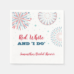 Papel Servilleta para Despedida de Soltera Rojo, Blanco 
