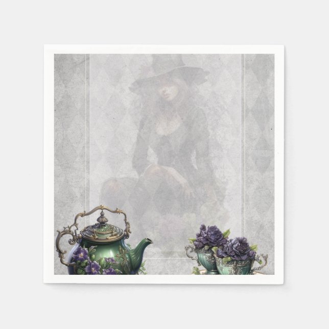 Papel Servilleta para fiesta de Enchanted Brew de Brujas (Anverso)